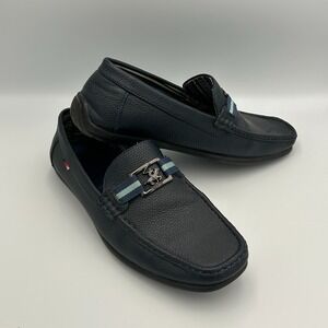 Mens Slip On Casual Shoes Loafers Sz 9‎ Navy Blue Beverly Hills Polo Comfortable
